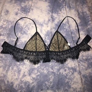 Me To We Black Lace Bralette